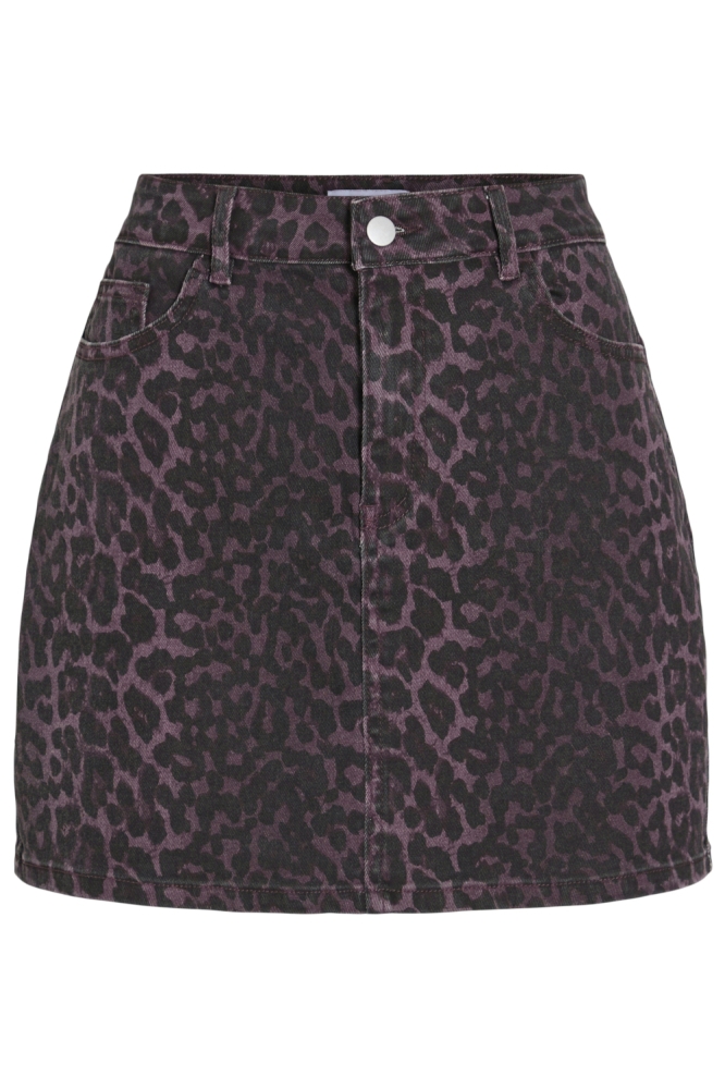 VICHIA LEOPARD SHORT SKIRT 14109540 Fig/LEO PRINT